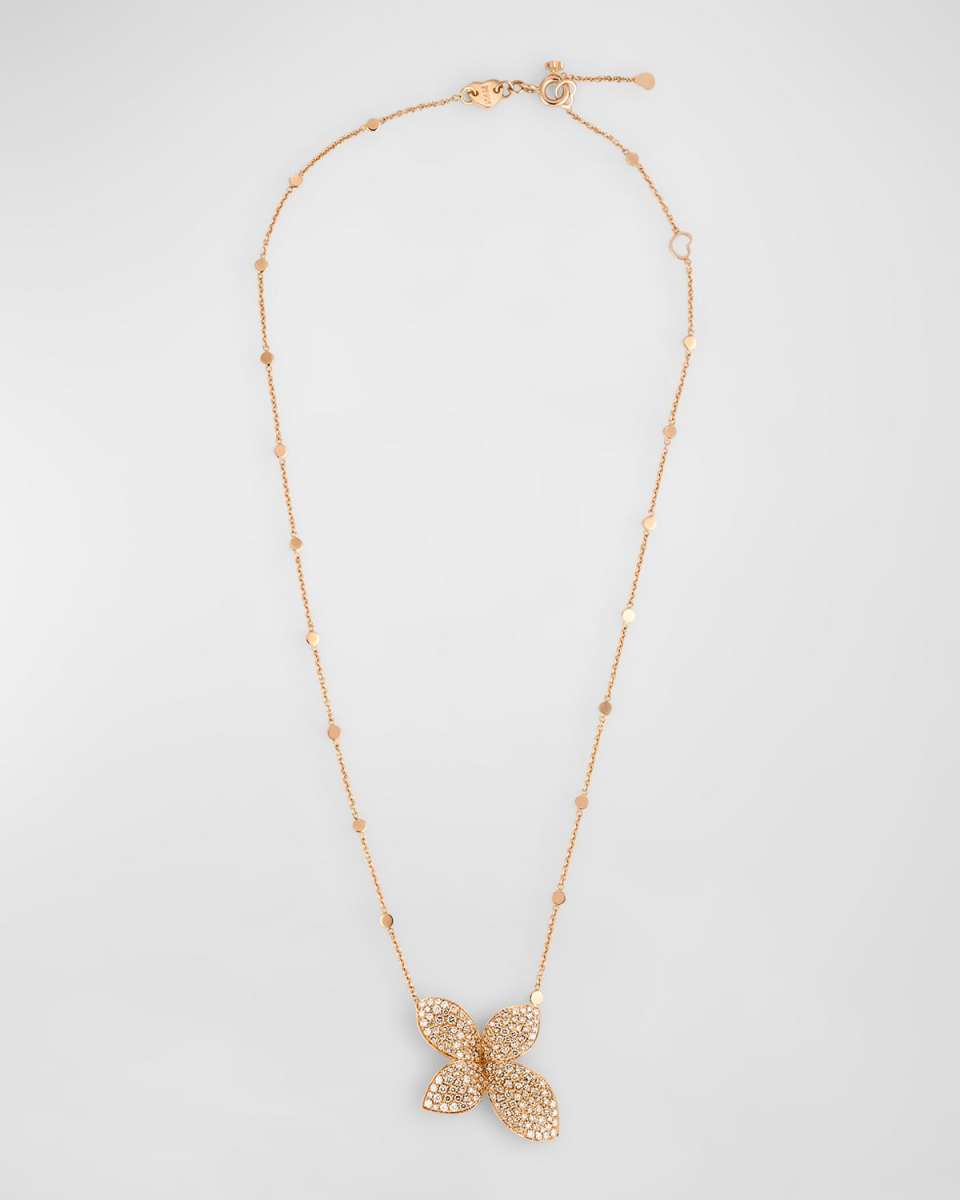 Giardini Segreti 18K Rose Gold Diamond Pendant Necklace